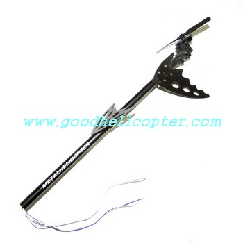 fq777-777-fq777-777d helicopter parts black color tail set (tail big boom + tail motor + tail motor deck + tail blade + black color tail decoration set)